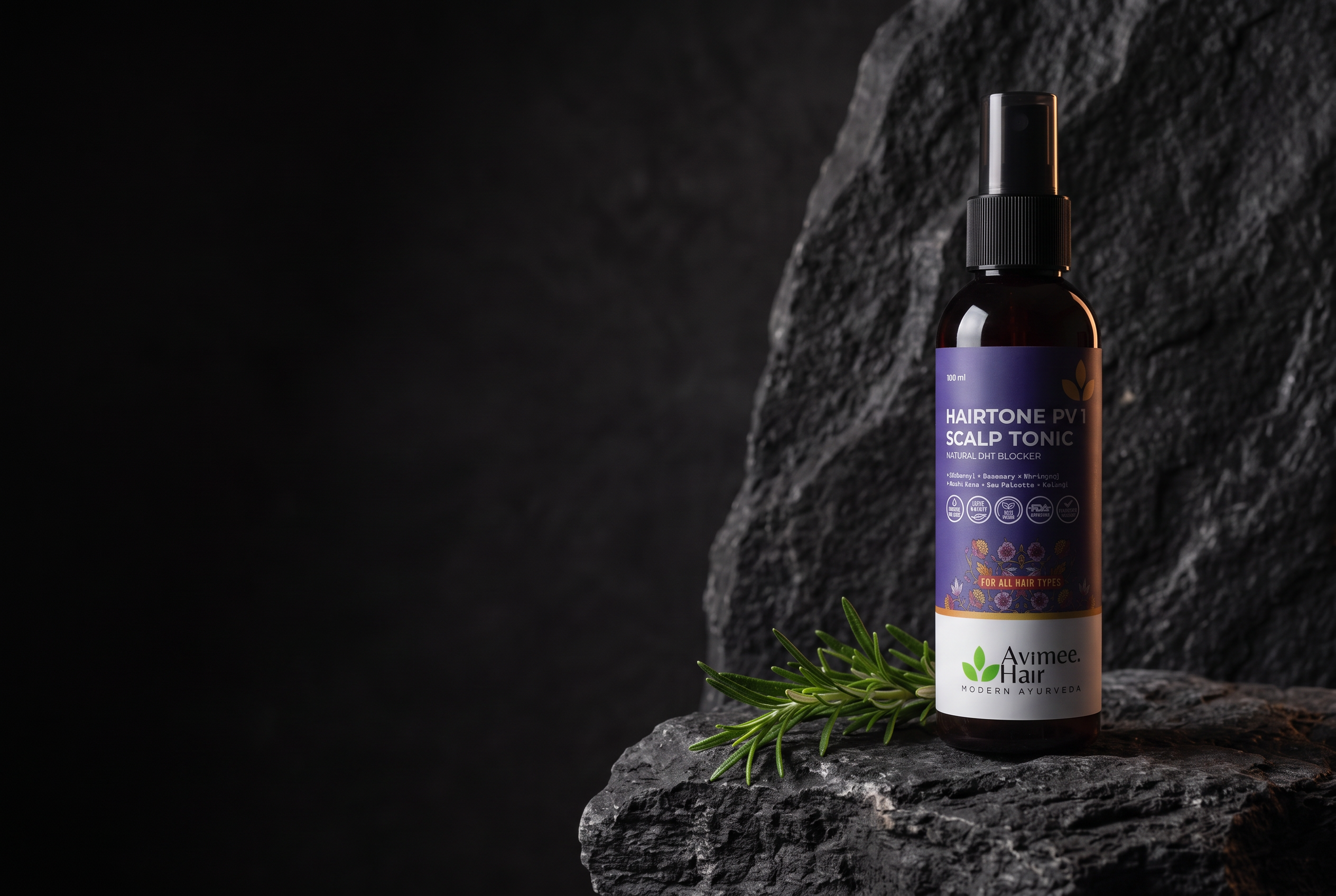 Hairline Shield DHT-blocking scalp tonic spray with rosemary